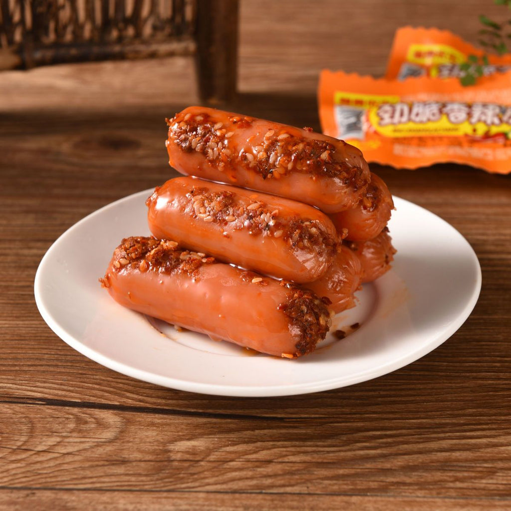 YuGuan Ready-to-eat Sausages 28g High Protein Taiwanese Packaged Spicy Snacks with Red Pepper Flakes for On-the-Go & Drinking Delight