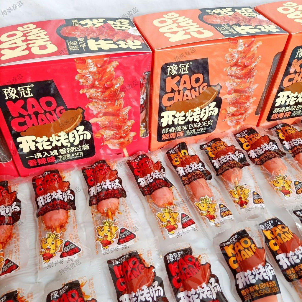 YuGuan Ready-to-eat KaoChang Sausages High Protein Spicy BBQ Flavor Taiwanese Sausage Barbecue Drinking Snacks for On-the-Go Snacking