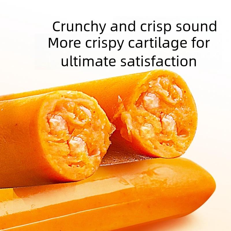 YuGuan Ready-to-eat Grilled Crispy Bone Sausage Visible Crunchy Bones & Crispy Cartilage  High Protein Taiwanese Packaged Sausage Drinking Snacks