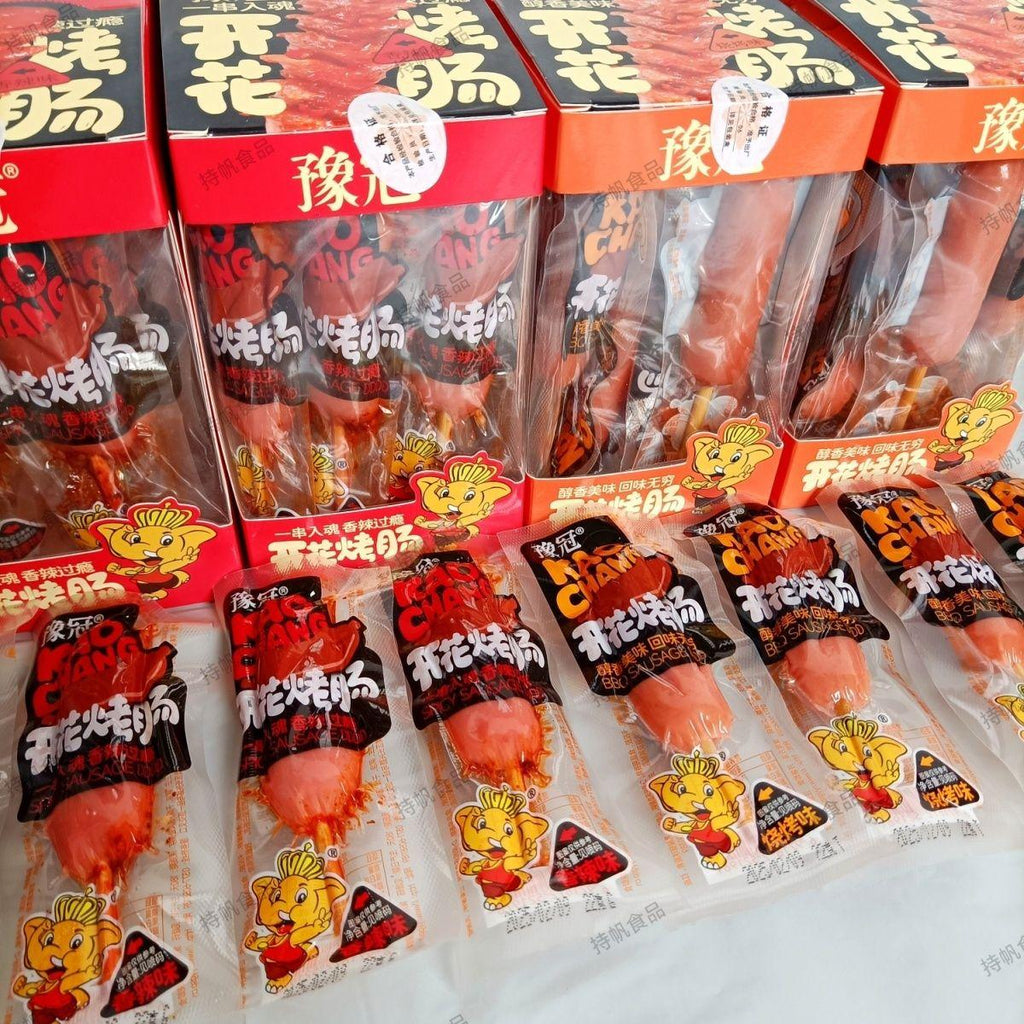 YuGuan Ready-to-eat KaoChang Sausages High Protein Spicy BBQ Flavor Taiwanese Sausage Barbecue Drinking Snacks for On-the-Go Snacking